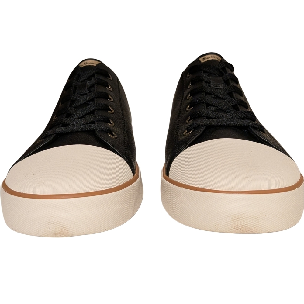 Ben Sherman Black Low-Top Sneakers with Cream Toe Cap - Picture 9 of 10